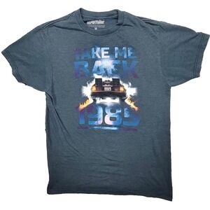 Back To The Future Take Me Back 1985 Delorean 80's T-Shirt Sz Medium McFly Doc